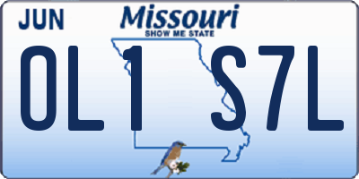 MO license plate OL1S7L