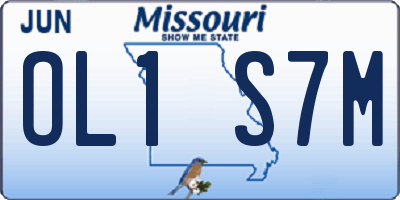 MO license plate OL1S7M
