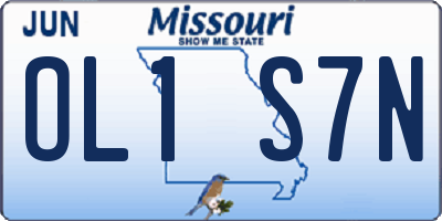 MO license plate OL1S7N