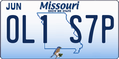 MO license plate OL1S7P