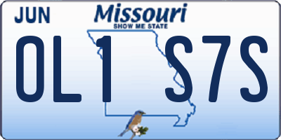 MO license plate OL1S7S