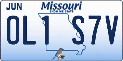 MO license plate OL1S7V