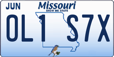 MO license plate OL1S7X