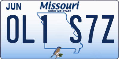 MO license plate OL1S7Z