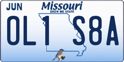 MO license plate OL1S8A