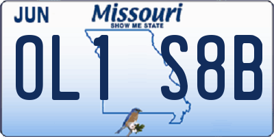 MO license plate OL1S8B