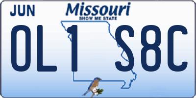 MO license plate OL1S8C