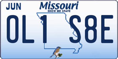 MO license plate OL1S8E