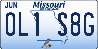 MO license plate OL1S8G