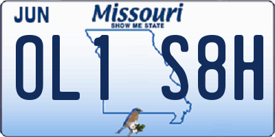 MO license plate OL1S8H