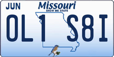 MO license plate OL1S8I