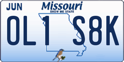 MO license plate OL1S8K