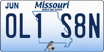 MO license plate OL1S8N