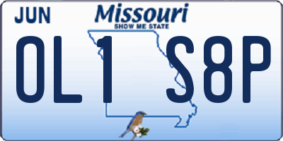 MO license plate OL1S8P