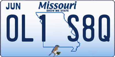 MO license plate OL1S8Q