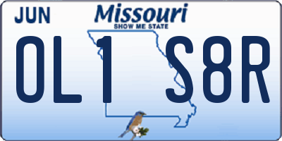 MO license plate OL1S8R