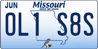 MO license plate OL1S8S