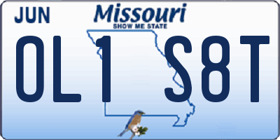 MO license plate OL1S8T