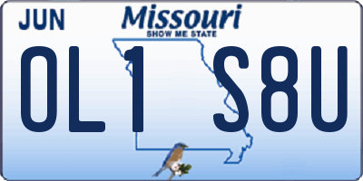 MO license plate OL1S8U