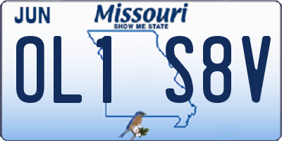 MO license plate OL1S8V