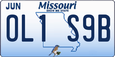 MO license plate OL1S9B
