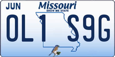 MO license plate OL1S9G