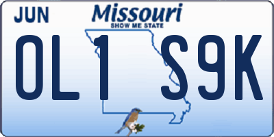 MO license plate OL1S9K