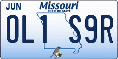 MO license plate OL1S9R