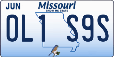 MO license plate OL1S9S