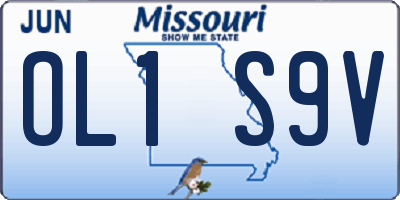 MO license plate OL1S9V