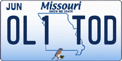 MO license plate OL1T0D