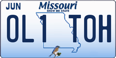 MO license plate OL1T0H