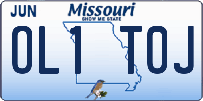 MO license plate OL1T0J