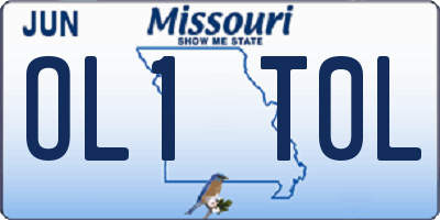 MO license plate OL1T0L