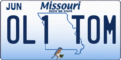 MO license plate OL1T0M
