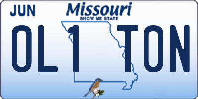 MO license plate OL1T0N