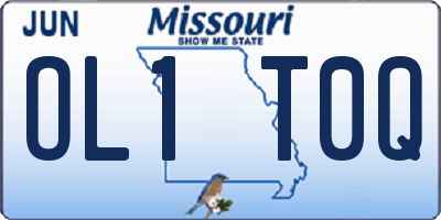 MO license plate OL1T0Q