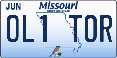 MO license plate OL1T0R