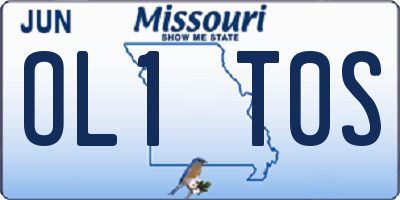 MO license plate OL1T0S