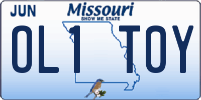 MO license plate OL1T0Y