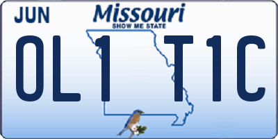 MO license plate OL1T1C
