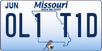 MO license plate OL1T1D