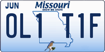MO license plate OL1T1F