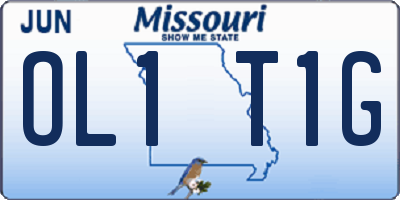MO license plate OL1T1G