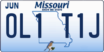 MO license plate OL1T1J