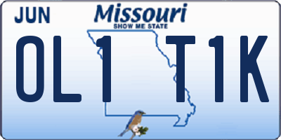 MO license plate OL1T1K
