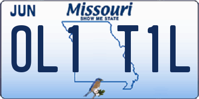 MO license plate OL1T1L