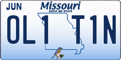 MO license plate OL1T1N