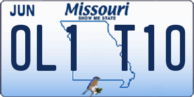 MO license plate OL1T1O