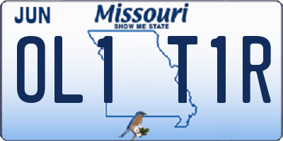 MO license plate OL1T1R
